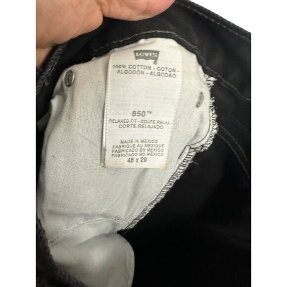 Levis Mens Relaxed Fit Black Denim Jeans Size 42 - Picture 14 of 14